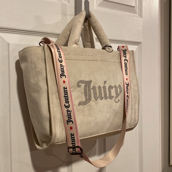 BNWT JUICY COUTURE Extra Spender Large Tote in Angel White - Picture 2 of 8